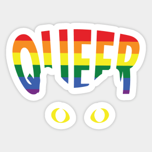 queer cat cute Sticker